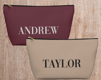 Personalized pouch, Personalized with name, personalized accessory bag, custom pencil pouch, gift for him ,gift for teacher, gift for friend