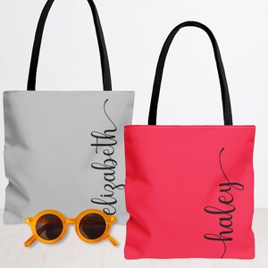 Script Personalized Tote Bag, personalized tote bag, gift for her,gift for friend,custom name bag, everyday tote,bridesmaid gift, girls trip