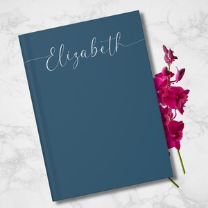 Stylish Personalized hardcover journal, Personalized with name, decorative script, personalized journal, gift for woman, gift for friend