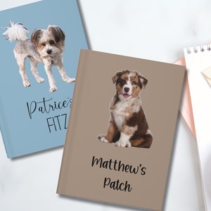 Dog Picture Personalized hardcover journal, personalized journal, gift for dog lover, custom dog gift, gift for friend