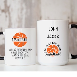 Personalized Funny basketball mug, basketball mug, gift for basketball player, personalized basketball mug