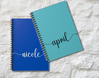 Personalized Spiral Notebook, Custom Travel Journal (6x8 in)