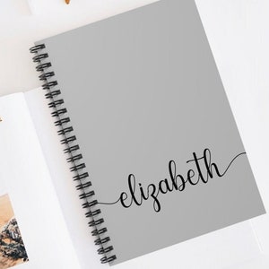 Personalized Spiral Notebook, Custom Journal (6x8 in)