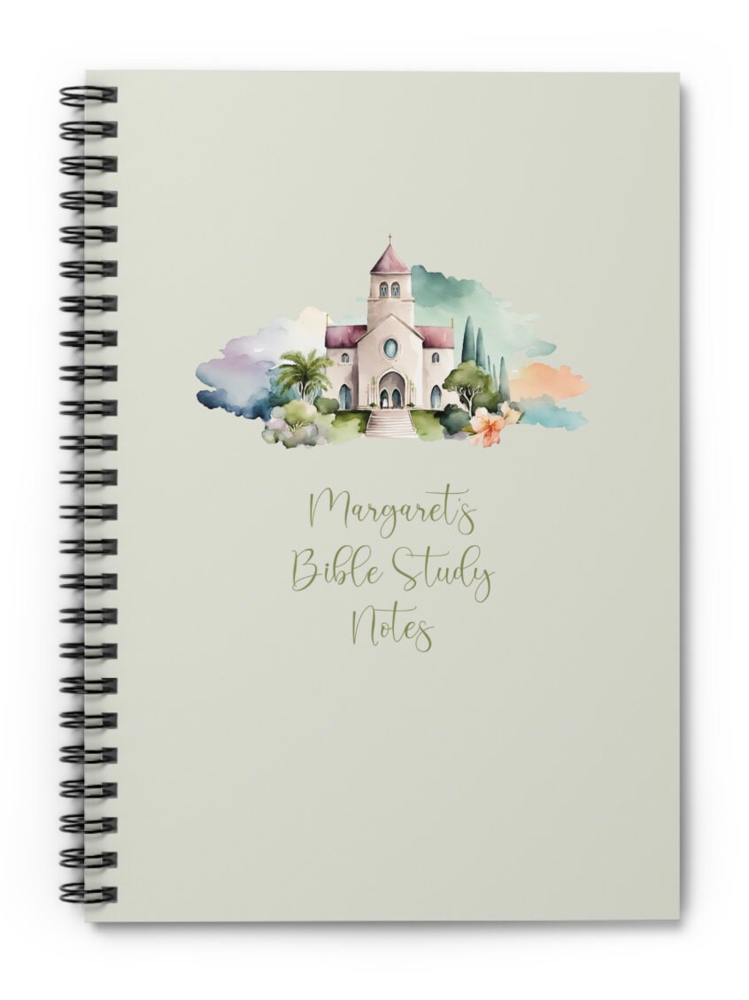 Bible Study Notes, Personalized Spiral Notebook, Church Journal, Gift ...
