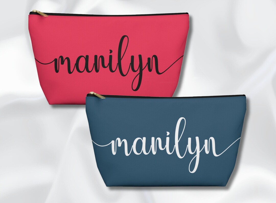 Personalized Pouch, Personalized With Name, Personalized Cosmetics Bag