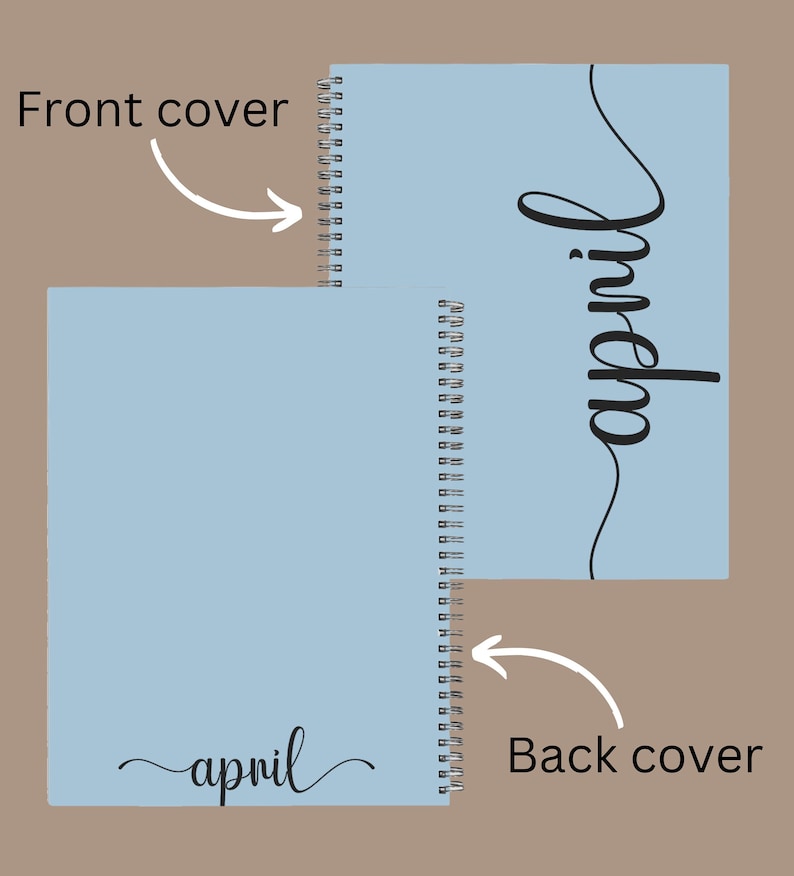 Personalized Spiral Notebook, 8.5 in X 11 in Spiral Notebook