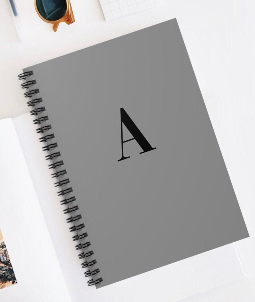 Monogram Spiral Notebook, Personalized Gift - Etsy