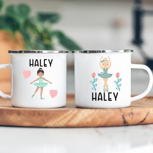 Ballerina Mug, Personalized Mug for Kids ,Mug for girls, Kids Shatterproof Mugs with Handle, Party Favors, Children&#39;s Gift