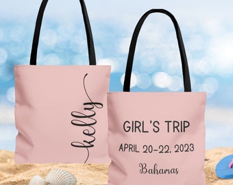 Script Personalized Tote Bag, Custom Name