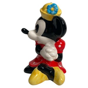 Vintage Disney Malaysia Musse och Mimmi Pigg sittande keramikfigurer set om 2 bild 3