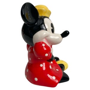 Vintage Disney Malaysia Musse och Mimmi Pigg sittande keramikfigurer set om 2 bild 5