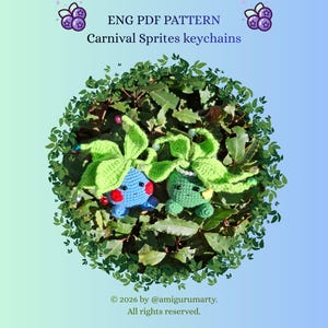Crochet Pattern PDF, Carnival Sprites Amigurumi Pattern, English Digital Download, Fantasy Creature Crochet Tutorial
