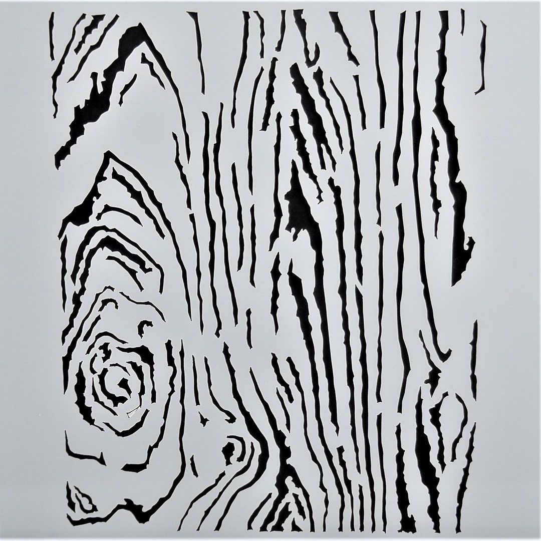 Wood Grain, Mylar Stencil, Laser Cut, Wall Art, Airbrushing, Painting