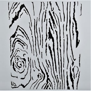 Venatura del legno, Mylar Stencil, Taglio laser, Wall Art, Aerografia, Pittura, Artigianato 15 cm x 15 cm