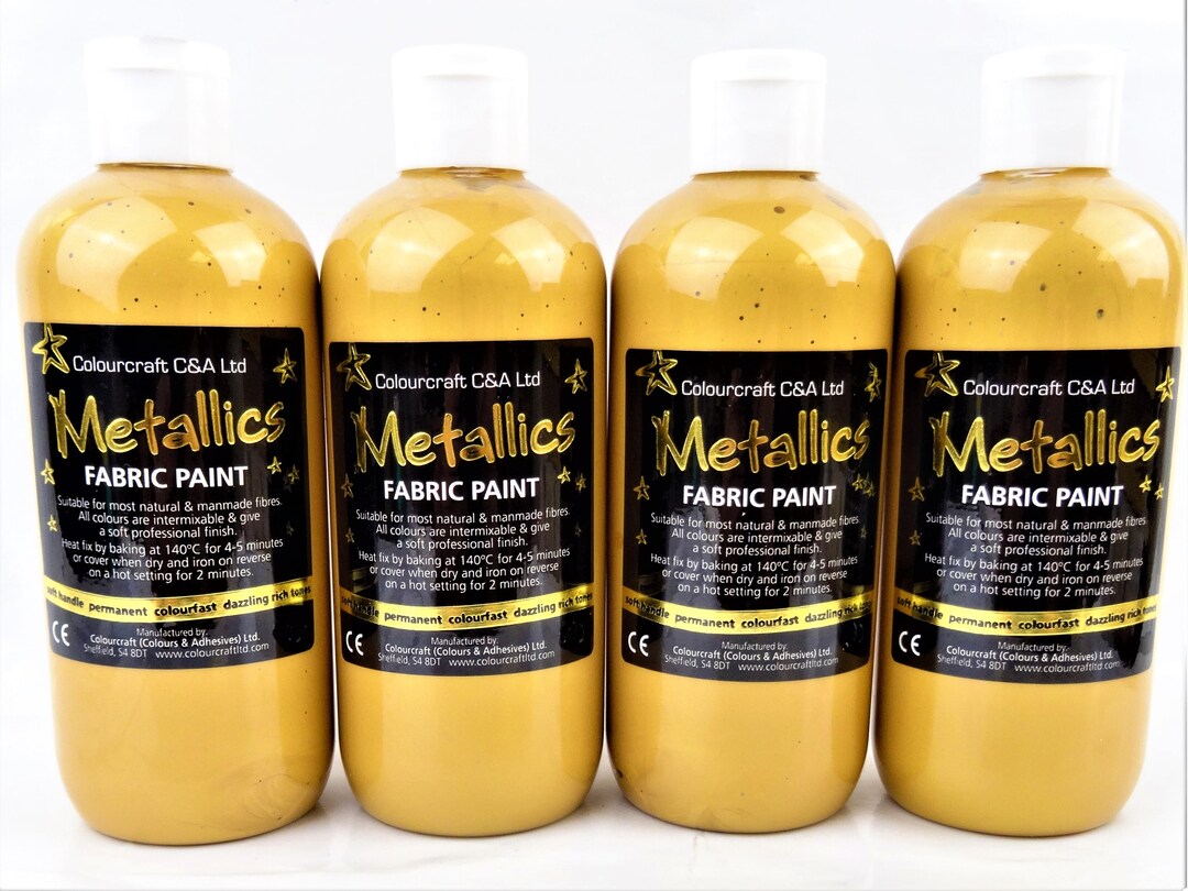 Fabric Paint for Textile soft Handle Finish 4 X 250ML Gold More Than 65 OFF Etsy UK