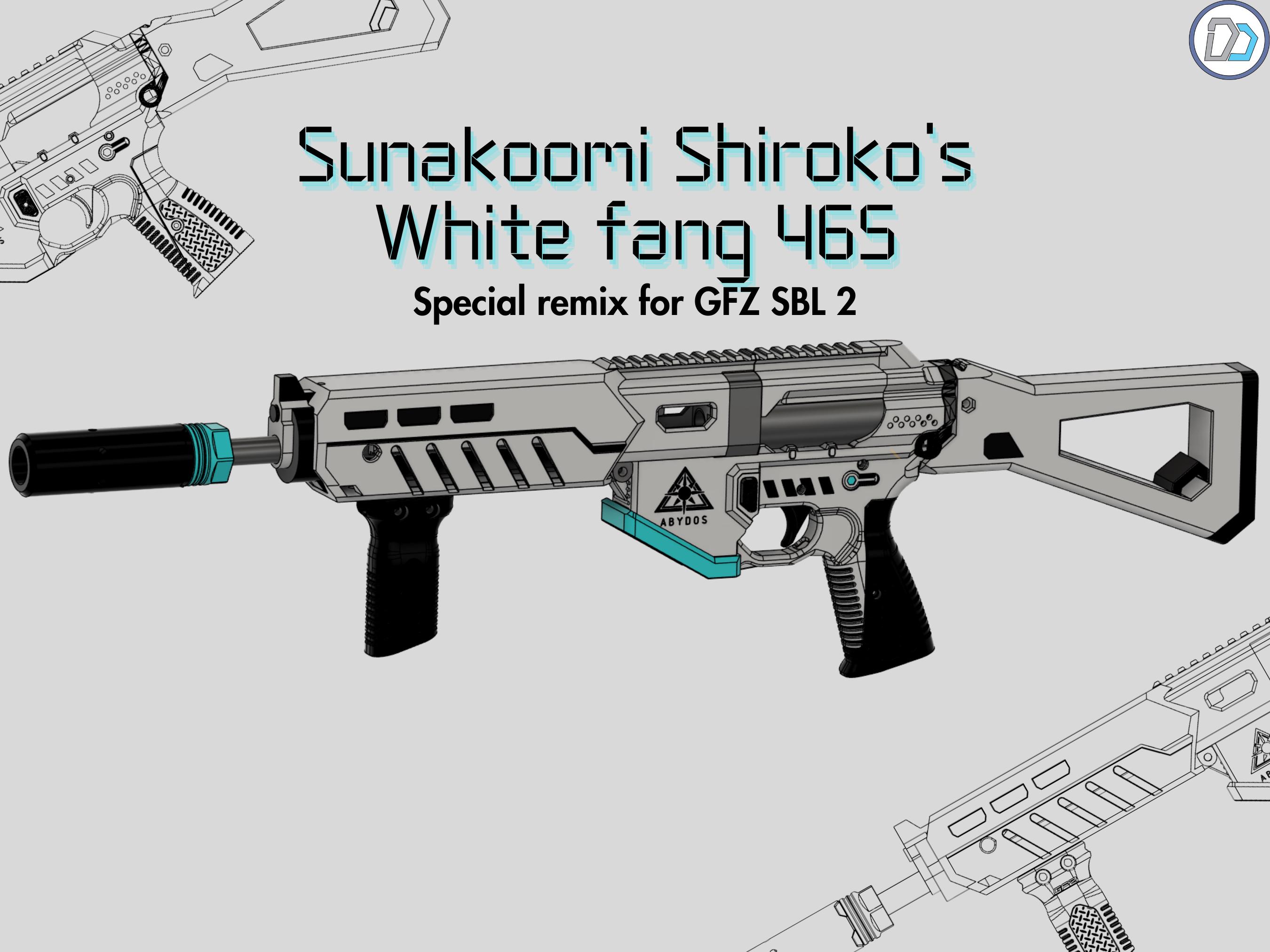 Final Weapon Company グッツ　FWC HANG Blue Archive Shiroko's White Fang 465 Remix Parts for GFZ