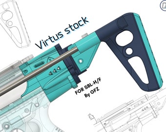 Nerf SBL virtus"MCX style" retracting stock for the Gavinfuzzy SBL