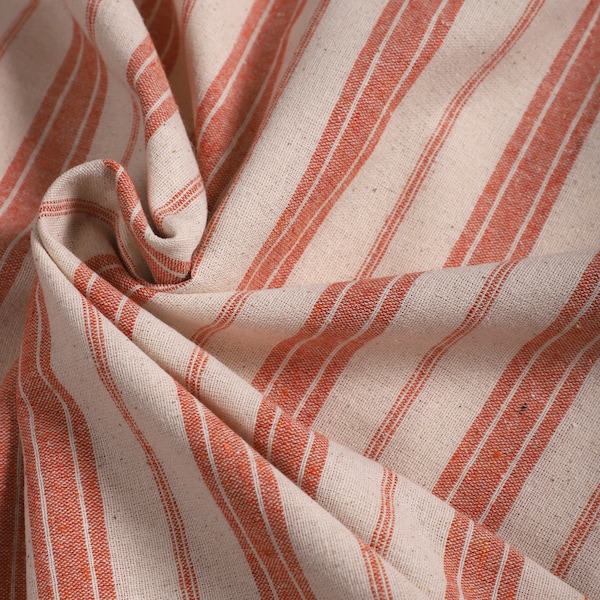 Pure Linen Soft Washed Fabric, Plaid Fabric for Cozy Home Accents, Cotton and Linen Fabric Delight, Stylish Spaces, Gift for Her