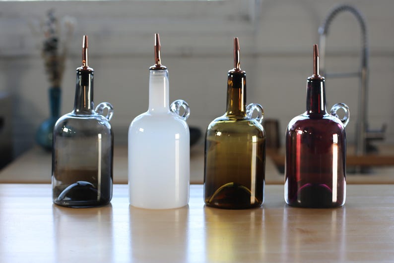 blown glass Oil/Vinegar cruet grand