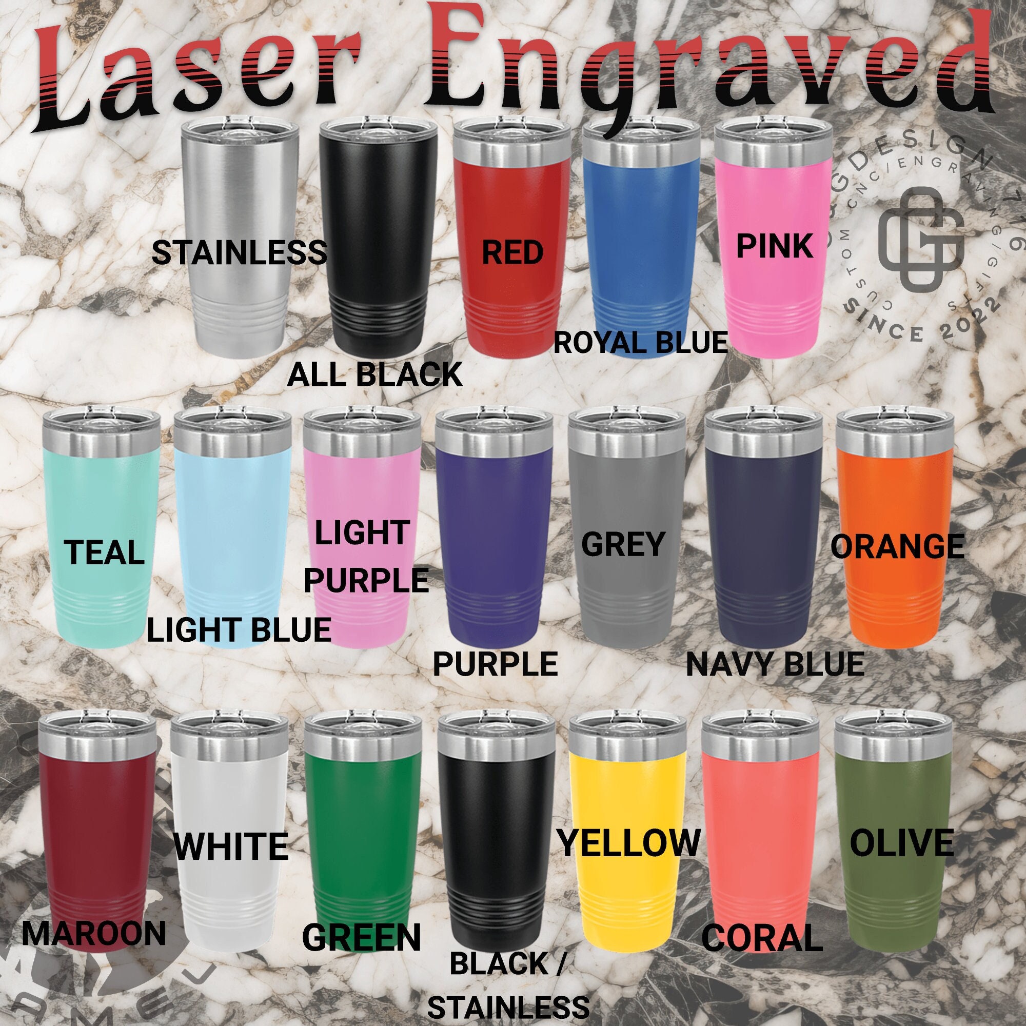 Wholesale Logo Engraved 20oz Insulated Bulk Promo Tumblers - $16.50 — Bulk  Tumblers