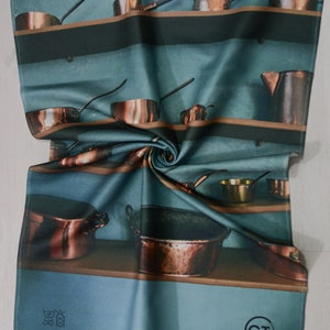 MICROFIBRE TEA TOWEL - Vintage Copper Pans - Ultra Absorbent