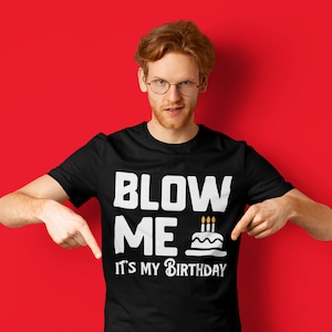 Blow Me It&#39;s My Birthday T-shirt, inappropriate shirt, Adult humor shirt, Dirty humor tee, Funny shirt for dad, Funny shirt for uncle gift