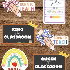 Teacher Sticker Bundle-- Vinyl Stickers-- Pick 6