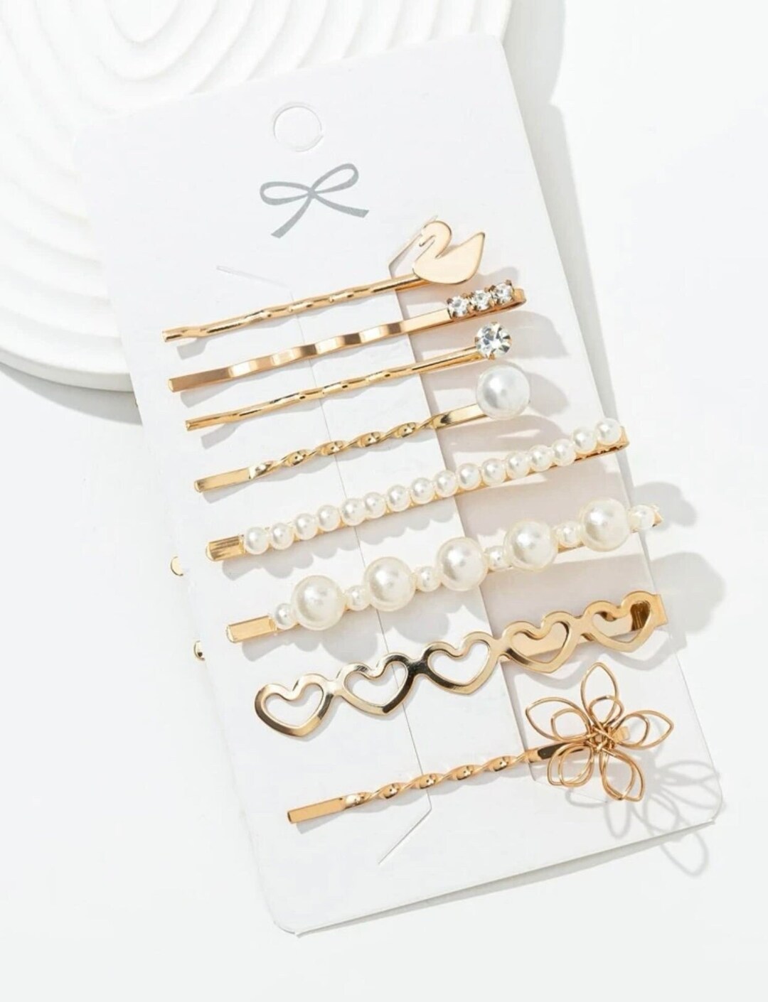 Beautiful Hair Clips/faux Pear Hair Clips/hair Grips/heart Etsy UK