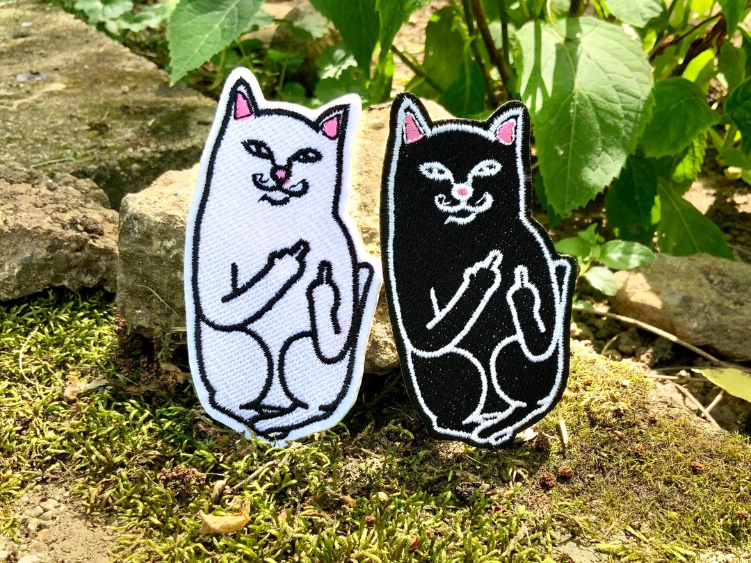 Naughty Cute Cat Patch Embroidered Ironon for Your Etsy