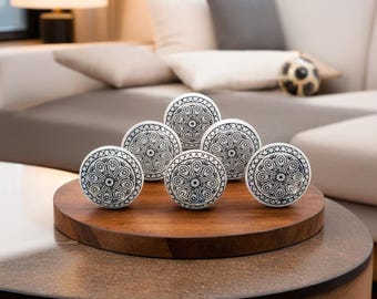 Hand Painted Ceramic Knobs: Decorative Cabinet Drawer Pulls