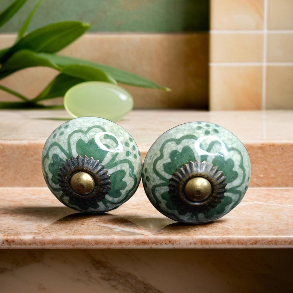 knobs and pulls drawer Vintage Style Green Ceramic Door/ Cabinet / Drawer Knobs Handles Furniture knob pull handles knobs Cabinet hardware