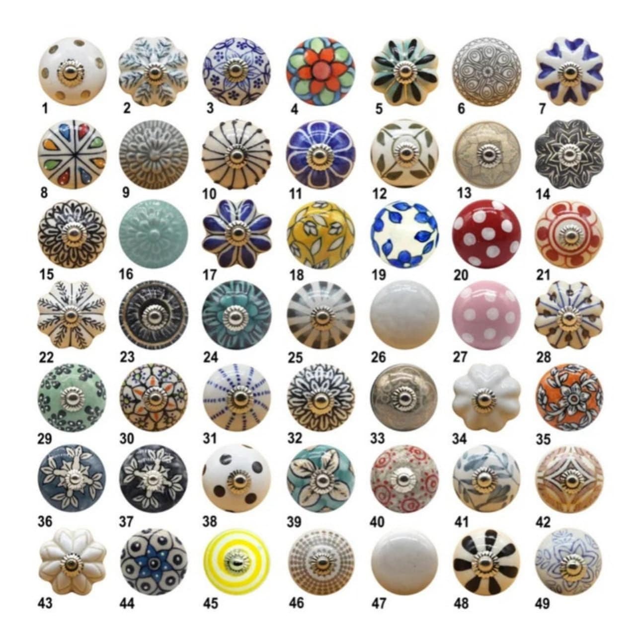 Blue ceramic pulls - Etsy 日本