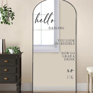 Sticker miroir Hello Darling / Friends You Look Incroyable bienvenue pour un mariage
