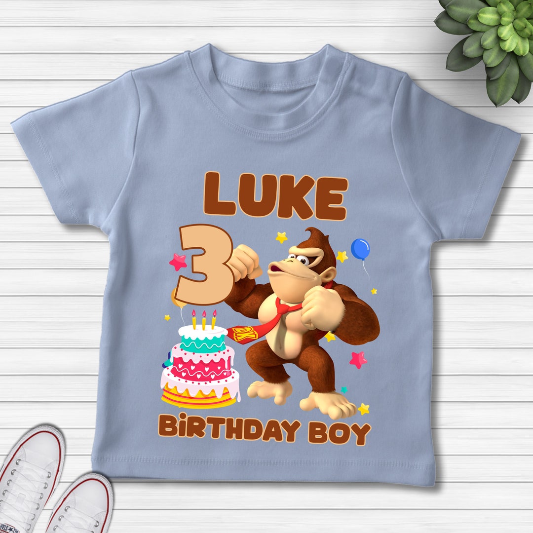 Donkey Kong Birthday Shirt Donkey Kong Birthdaydonkey Kong Etsy