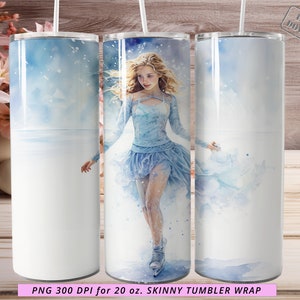 Figure Ice Skating Png 20oz Skinny Tumbler Straight Wrap Ice Skating Clipart Ice Skate Dance Competition Winter Sports