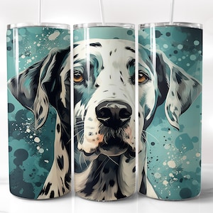 Dalmatian Png 20oz Skinny Tumbler Wrap Dalmatian Dog Gift Puppy Lovers Spotted Dog Puppy Enthusiast