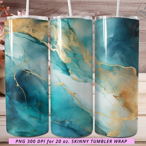 Alcohol Ink Color Paint 20oz Skinny Tumbler Sublimation Design Multicolor Alcohol Ink Design 20oz Tumbler Straight Wrap