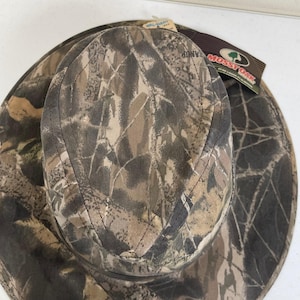 Vintage Mossy Oak Safari Hat Mens L Camo Wide Brim Hunting Outdoor Made in USA image 5