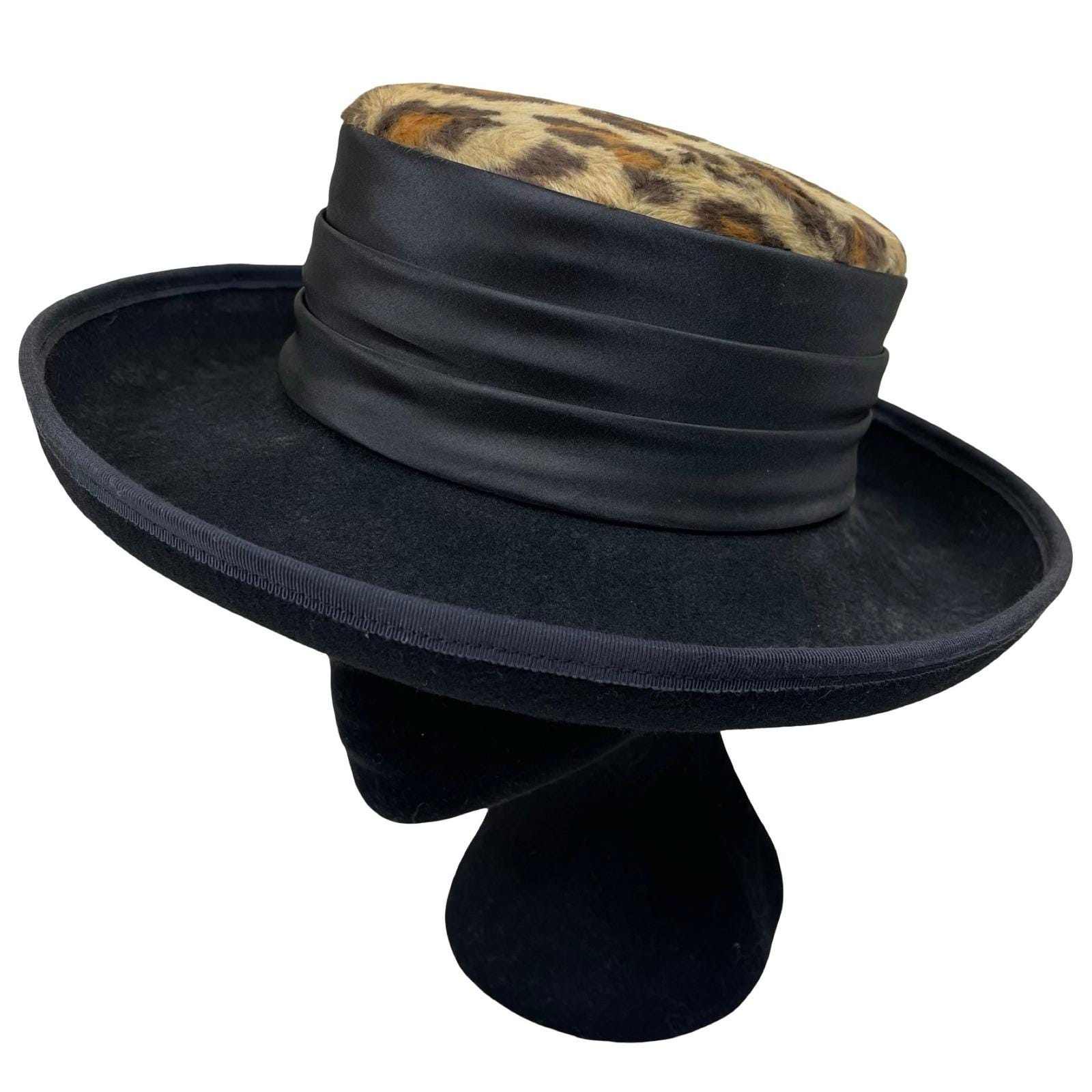 Sonni Hat 40s Vintage Teal Straw Fancy Black Feather Rhinestone Woven Size 6 7/8 YOUBADU Western Straw Cowboy and Cowgirl Hats with  main image 3