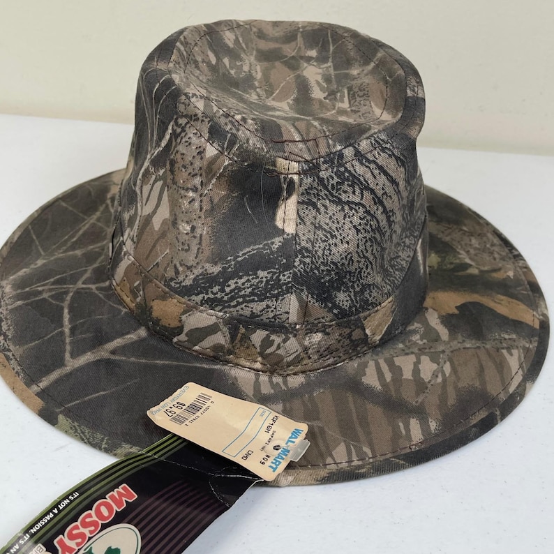 Vintage Mossy Oak Safari Hat Mens L Camo Wide Brim Hunting Outdoor Made in USA image 6