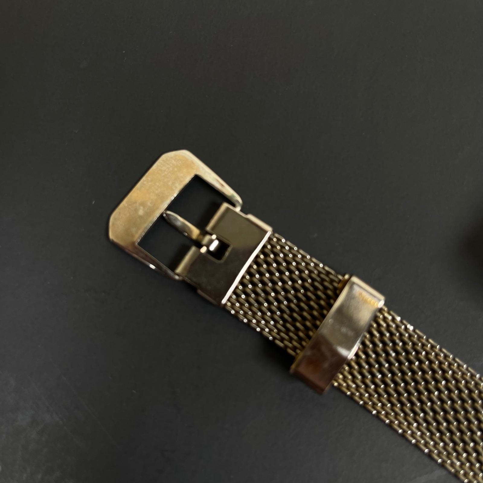 Vintage Gunmetal Mesh Belt Vintage Woven Metal Mesh & Leather Belt – Dovetail main image 2