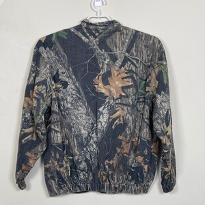 No Trace Mossy Oak Camo Jas Met Volledige Rits Heren L Groen Bruin Hunting Utility afbeelding 7