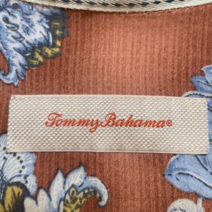 Tommy Bahama Mens Silk Camp Hawaiian Shirt XXL Orange Floral Print Aloha Button image 4