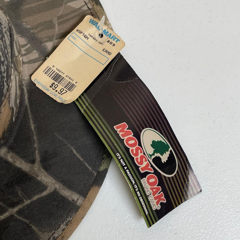 Vintage Mossy Oak Safari Hat Mens L Camo Wide Brim Hunting Outdoor Made in USA image 3