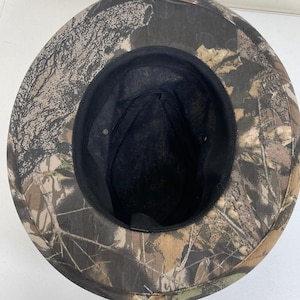 Vintage Mossy Oak Safari Hat Mens L Camo Wide Brim Hunting Outdoor Made in USA image 7