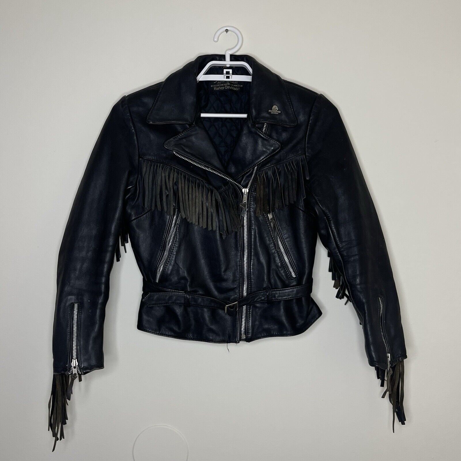 Vtg Hein Gericke HARLEY DAVIDSON Women Leather Biker Jacket