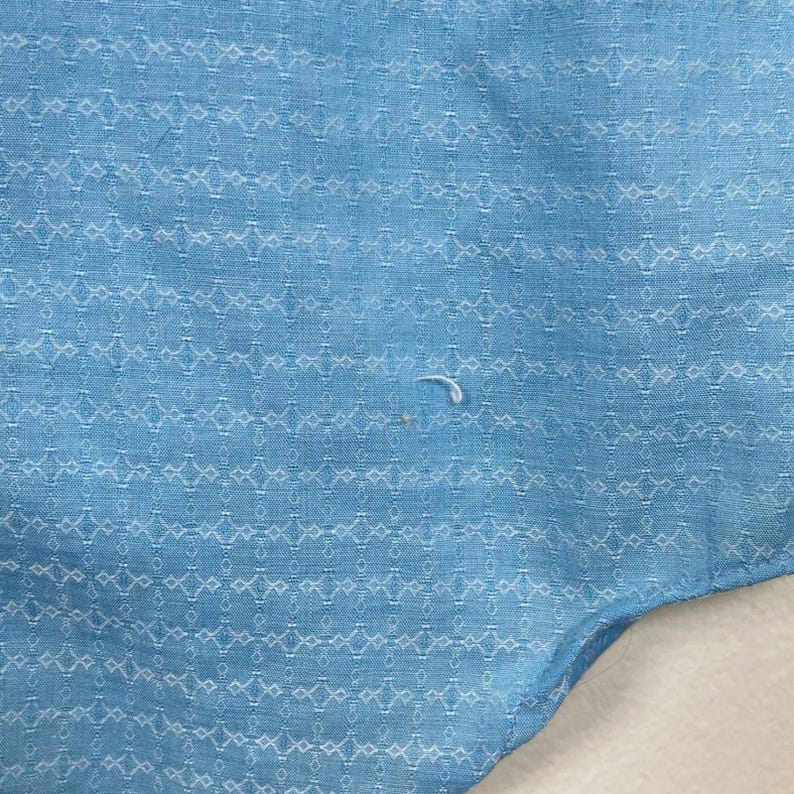 Camisa de campamento McGregor Scotset vintage para hombre, talla M, azul, con cuello tipo daga texturizado, estilo retro de los años 70. imagen 5
