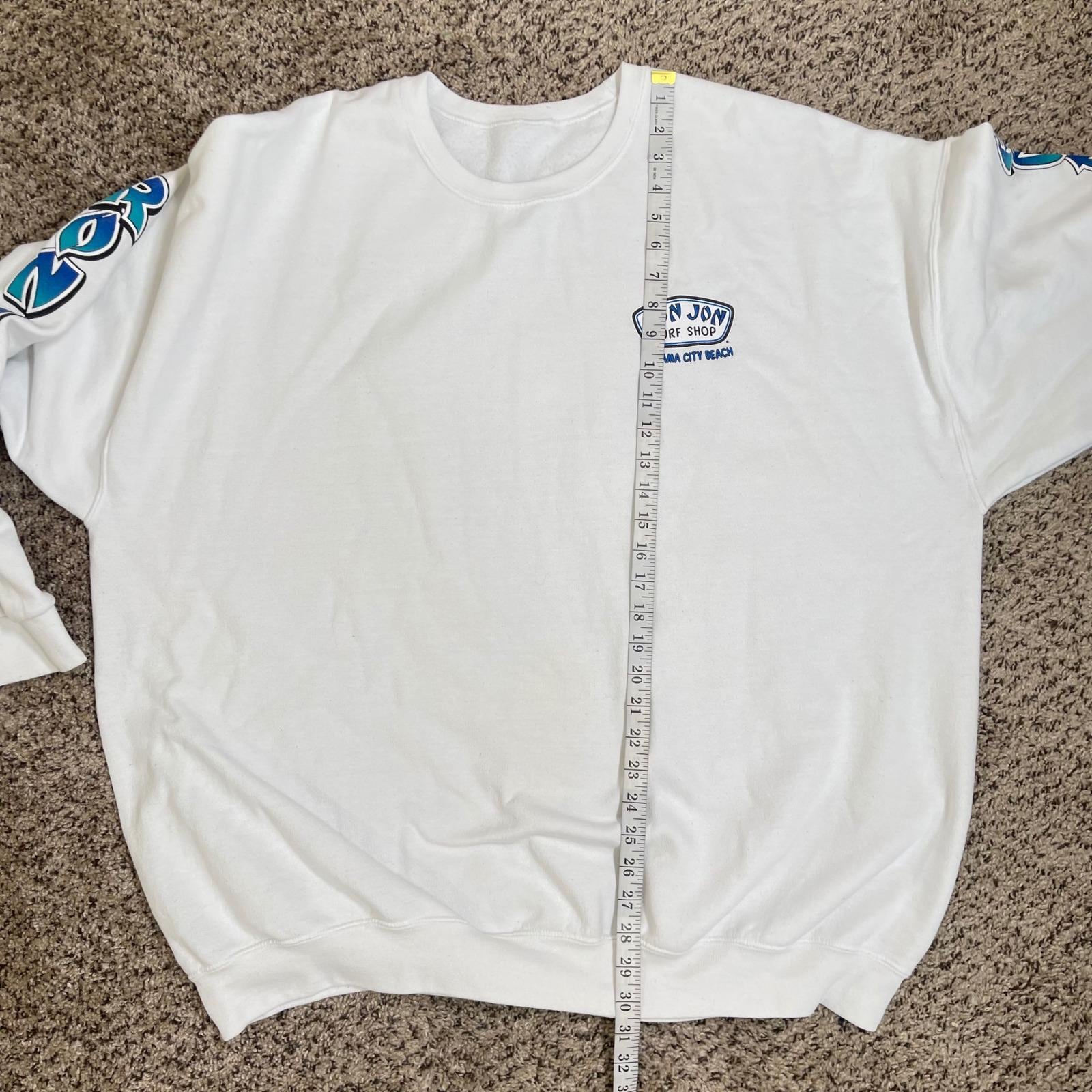Vintage Ron Jon Surf Shop Sweatshirt Panama City Beach Men White