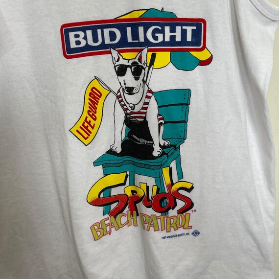 Vintage 1987 Bud Light Spuds Mackenzie Beach Patr… - image 2