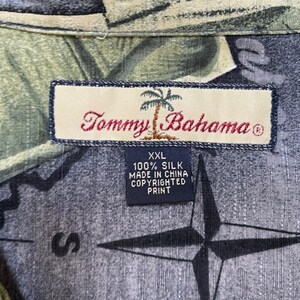 Tommy Bahama Seide Aloha Shirt XXL Postkarte Karte Segelboot Hawaii Hula Loop Kragen Bild 5